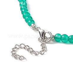 Set di collana di perline di vetro crepitio per le donne&nbsp;NJEW-JN04194