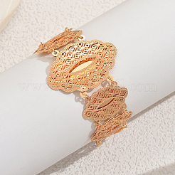 Элегантные латунные браслеты с цветочными звеньями для женщин MX4840