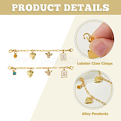 2 шт. латунные цепи для ремней для обуви&nbsp;HJEW-HS00077