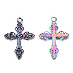 Кулон из сплава цвета радуги со стразами PALLOY-N163-156-NR