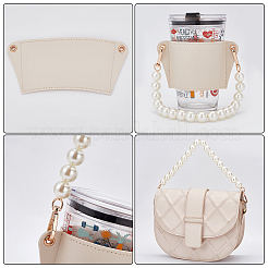 Manchon de tasse réutilisable résistant à la chaleur en cuir pu&nbsp;AJEW-WH0326-38C
