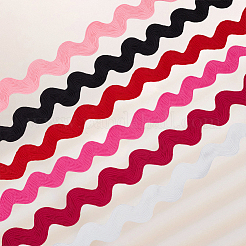 12 ярд 6 цвета ленты из полиэстера с волнистой бахромой&nbsp;OCOR-GF0005-57