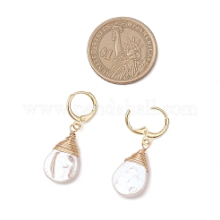 Серьги-капли из латуни с рычагом&nbsp;EJEW-JE06896