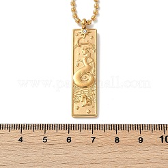 Ожерелья с подвеской в виде созвездия из нержавеющей стали 304 с прозрачным кубическим цирконием для женщин и мужчин NJEW-S435-01G-J