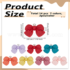 14шт 7 цвета подвески из смолы&nbsp;RESI-LP0001-22