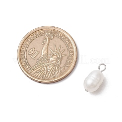 Натуральные культивированные пресноводные жемчужные рисовые подвески PALLOY-JF03921-01