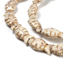 Синтетических нитей бирюзовые бусы&nbsp;TURQ-F019-01H