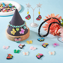 44шт 11 стиля подвески из непрозрачной и прозрачной смолы RESI-TA0001-82