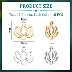 20 шт. подвески из нержавеющей стали 304 двух цветов&nbsp;STAS-UN0057-43