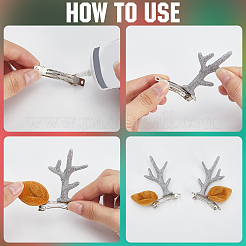 40шт. бархатная ветка снеговика из рогов оленя&nbsp;DOLL-GF0001-08C