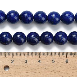 Нитки бусины из натурального ляписа-лазури G-L642-B05-10mm