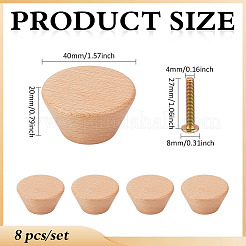 Круглая деревянная ручка для ящика&nbsp;AJEW-WH0816-328