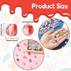 72 шт. 9 цвета прозрачные бусины из смолы&nbsp;RESI-CJ0004-61
