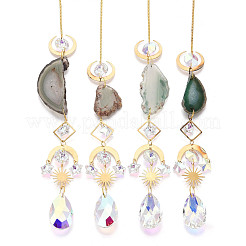 Ловцы солнца из латуни и хрусталя HJEW-G018-04B-G