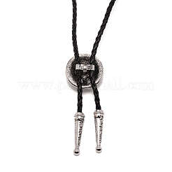 Плоское круглое ожерелье с египетским фараоном Лария для мужчин и женщин&nbsp;NJEW-WH0011-06AS