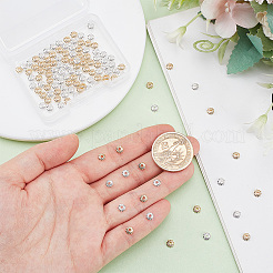 120 шт. 2-цветные бусины из сплава для покрытия стойки FIND-GO0001-96