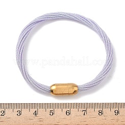 Браслеты из нержавеющей стали 304 с полиэстеровым металлическим шнуром для женщин BJEW-Z145-01G-27