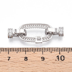 925 серебряная застежка с микропаве из прозрачного кубического циркония STER-T008-146P