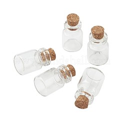 Klare Glas-Flaschen Flaschen mit Korken wollen&nbsp;AJEW-JP0001-01