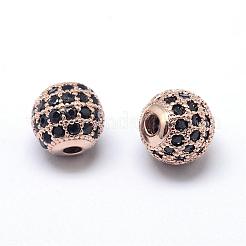 Стойки обшивки латунь кубического циркония бусы ZIRC-S001-10mm-B01