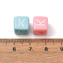Perles européennes en acrylique opaque&nbsp;AC-CBA7A73-01K