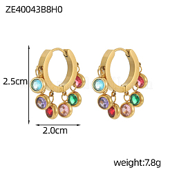 Серьги-люстры из нержавеющей стали 304 STAS-OY003-66G