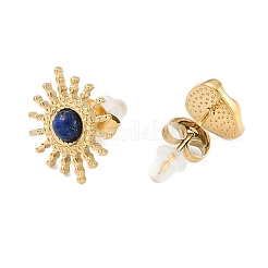Orecchini a bottone con pietre di strass in acciaio inossidabile 304&nbsp;EJEW-S224-04G-07