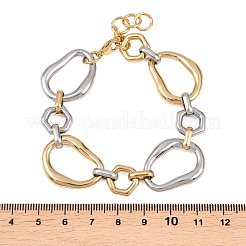 Pulseras de cadena de dos tonos de acero inoxidable 304&nbsp;BJEW-P381-01B-A