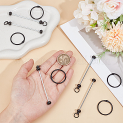 8шт. железные брелки для ключей с бусинами&nbsp;DIY-SC0028-27B