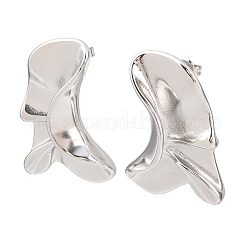 Orecchini a bottone in acciaio inossidabile 304 con pepite&nbsp;LS-EJEW-K268-77P