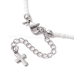 Комплект украшений из смолы сглаза и стеклянных бисера&nbsp;SJEW-MZ00001