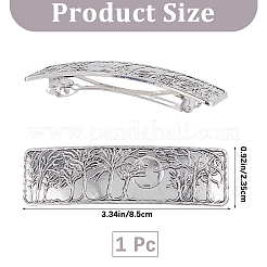 1 шт. прямоугольные заколки для волос с рисунком фаз Луны из сплава PHAR-CP0001-23AS-02