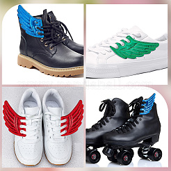 3 пара двухцветной ткани с фетровыми украшениями для обуви DIY-GF0011-45A