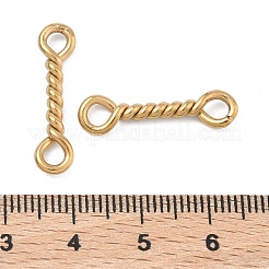 Ciondoli con connettore a barra intrecciata in acciaio inossidabile 304&nbsp;STAS-L300-002G-02