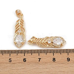 Латунные микро проложить кубического циркония подвески KK-K407-18G