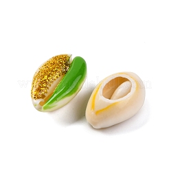Эмалированные бусины из ракушек каури SSHEL-M023-02C