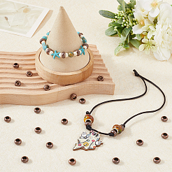 100 шт. Европейские бусины-рондель в тибетском стиле FIND-SP0002-27