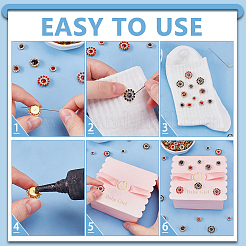 200шт 2 цвета железные стразы кабошоны FIND-WR0012-35