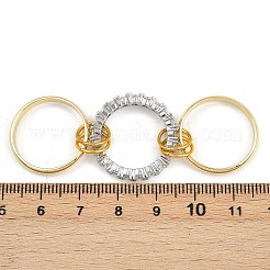 Bagues en laiton avec zircone cubique de micro pave&nbsp;RJEW-D325-01PG-04