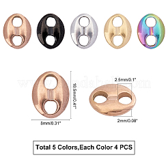 Вакуумное покрытие pvd 304 нержавеющая сталь овальные звенья соединители&nbsp;STAS-UN0009-60M