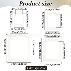16 шт. 4 стиля прямоугольных рамок для фотографий из картона DIY-AN0001-27