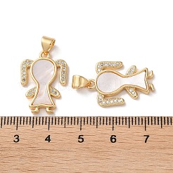 Латунные микропаве прозрачные подвески с фианитом KK-B083-28A-G