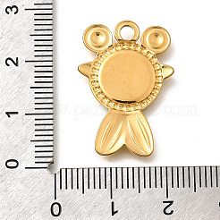 Cabochon-Fassungen für Anhänger aus Edelstahl 304&nbsp;STAS-E545-04E-G