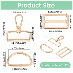 5 Beutel-Sets aus D-Ringen&nbsp;DIY-CL0001-81