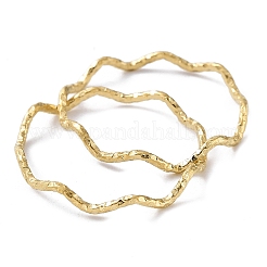 Кольца для пальцев из текстурированной волнистой стали 304 с ионным покрытием (IP)&nbsp;RJEW-G298-02G