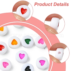 320шт 8 цвета непрозрачные акриловые бусины FIND-FS0002-84