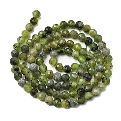 Природного зеленого нефрита нитей бисера&nbsp;G-P603-C-4mm-03AB