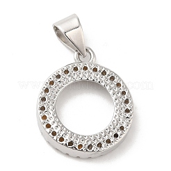 Подвеска из латуни с кристаллами и стразами в оправе кабошон&nbsp;X-KK-D033-01P