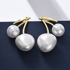 Серьги-гвоздики из вишневой латуни&nbsp;EJEW-V017-01A-G