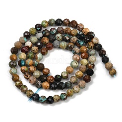 Хубэй природных бирюзовый бисер нитей G-L628-B02-4mm-02